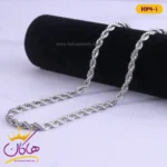 زنجیر استیل مردانه طنابی نقره ای | stainless steel H49/1