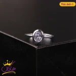انگشتر استیل زنانه تک نگین بیضی | ysx 551/1