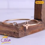 دستبند النگویی استیل زنانه رزگلد طرح لویی ویتون | کد ysx600/1/3