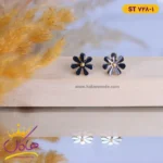 گوشواره استیل زنانه میخی طرح گل | st728/1