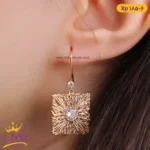 گوشواره استیل زنانه آویز مربعی | xp 185/6
