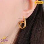 گوشواره استیل زنانه قفل طرح قلب | xp 119/7