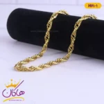 زنجیر استیل مردانه طلایی stainless steel | H61/1