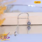 آویز ساعت استیل زنانه چشم نظر نقره ای |‌ کد 1004/1