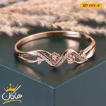 دستبند استیل زنانه النگویی طرح گل | کد XP 636/4