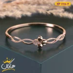 دستبند استیل زنانه النگویی مدل بینهایت و گل | کد xp 725/4
