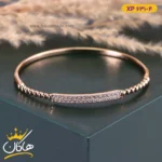 دستبند استیل زنانه النگویی گوی و نگین | کد XP 631/4