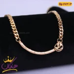 دستبند استیل زنانه کارتیر پلاک هلالی | کد XP673/3