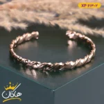 دستبند استیل زنانه النگویی پیچ پیچی باز | کد xp 613/2
