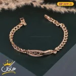 دستبند استیل زنانه زنجیر کارتیر طلایی | کد xp 623/11
