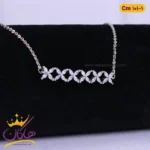 دستبند استیل زنانه زنجیری گل چهار پر نقره ای | کد cm101/1