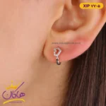 گوشواره استیل زنانه قلبی حلقه ای | XIP 77/5