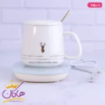 ماگ حرارتی سفید طرح گوزن | کد 750/1