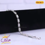 دستبند استیل زنانه نگین باگتی مستطیلی | کد cm150/1