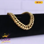 دستبند استیل مردانه طرح کارتیر طلایی | کد SP37