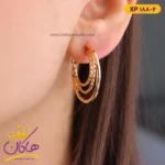گوشواره استیل زنانه سه حلقه | XP 188/2
