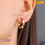 گوشواره استیل زنانه حلقه ای کنگره دار | XP 114/4