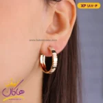 گوشواره استیل زنانه حلقه طلایی | XP 187/4