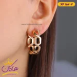 گوشواره استیل زنانه طلایی | XP 152/3