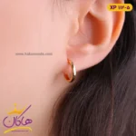 گوشواره استیل زنانه حلقه ای طلایی | کد xp112/5
