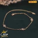 پابند استیل زنانه 3 چشم نظر طلایی | YSX 721/20