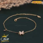 پابند استیل زنانه طرح پروانه طلایی | YSX 721/27