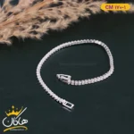 دستبند استیل زنانه تمام نگین | cm 170/1