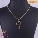 گردنبند استیل زنانه قلب و تاج | xp516/3