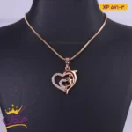 گردنبند استیل زنانه قلب و دلفین | xp 571/3