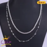 گردنبند استیل زنانه دو لاین زیبا | st62/6