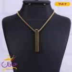 گردنبند استیل زنانه آویز مستطیل 1206/2