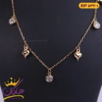 گردنبند استیل زنانه آویز قلب و نگین | xip532/1