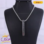 گردنبند استیل زنانه آویز مستطیل 1205/1