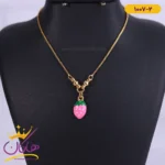 گردنبند استیل بچگانه آویز توت فرنگی 1007/2