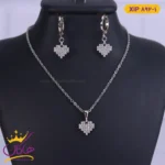 نیم ست استیل زنانه طرح قلب | کد xip892/1