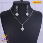 نیم ست استیل زنانه طرح لوزی | کد xip884/1