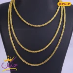 گردنبند استیل زنانه سه لاین خاویاری | کد ST220/3
