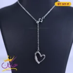 گردنبند استیل زنانه آویز قلب تو خالی st172/4