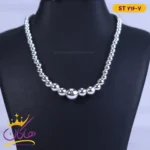 گردنبند استیل زنانه تمام گوی st216/7