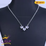گردنبند استیل زنانه سه ستاره st184/4