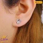 گوشواره استیل زنانه گربه نگینی | xip 50/2