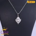 گردنبند استیل زنانه آویز اشک نگین دار | کد XP 517/2