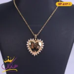 گردنبند استیل زنانه اویز قلب طرح دختر و پسر | کد XP 573/1