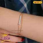 دستبند استیل زنانه دو لاین خاص |کد xp623/8