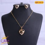 نیم ست استیل زنانه قلب تک نگین | کد xp 204/2