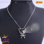گردنبند نقره زنانه خرسی | AF385