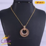 گردنبند استیل زنانه آویز دو دایره | کد XPXP511/6