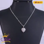 گردنبند استیل زنانه آویز قلب نگینی | کدXP510/2