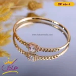 دستبند استیل زنانه النگویی نگین مربع | کد xp750/6