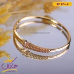 دستبند استیل زنانه النگویی طرح ایکس | کد xp630/2